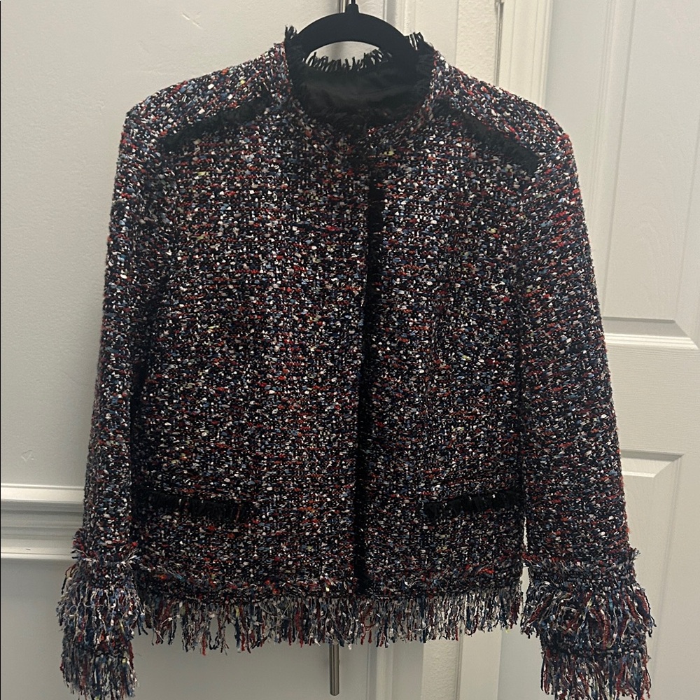 Ann Taylor Chic Multicolor Tweed Jacket